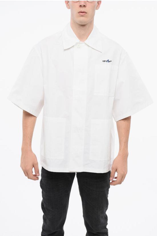  오프화이트 반팔 셔츠 OMGG007S23FAB004 0110 White