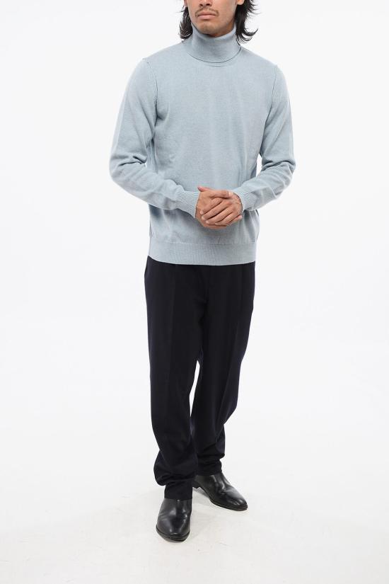  마르지엘라 터틀넥 SI1HA0010 S17783 488 Light blue - MAISON MARGIELA