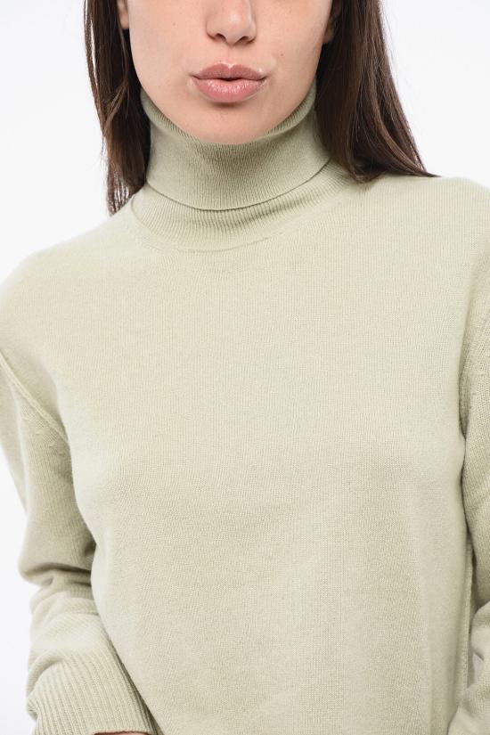  마르지엘라 에코 캐시미어 하이넥 스웨터 SI0HA0003 S17809 709 Green - MAISON MARGIELA