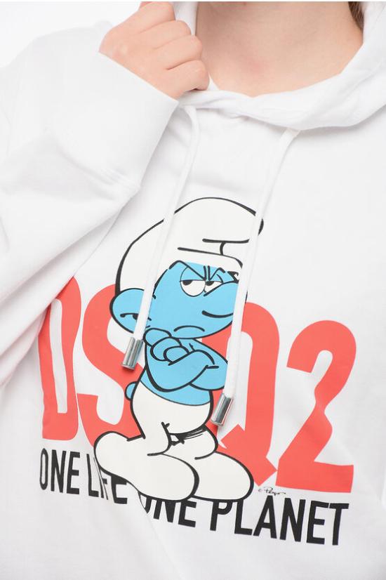  디스퀘어드2 후드 티셔츠 S73GU0099 S25590 WHITE White - DSQUARED2