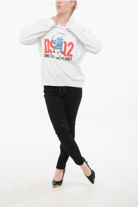  디스퀘어드2 후드 티셔츠 S73GU0099 S25590 WHITE White - DSQUARED2