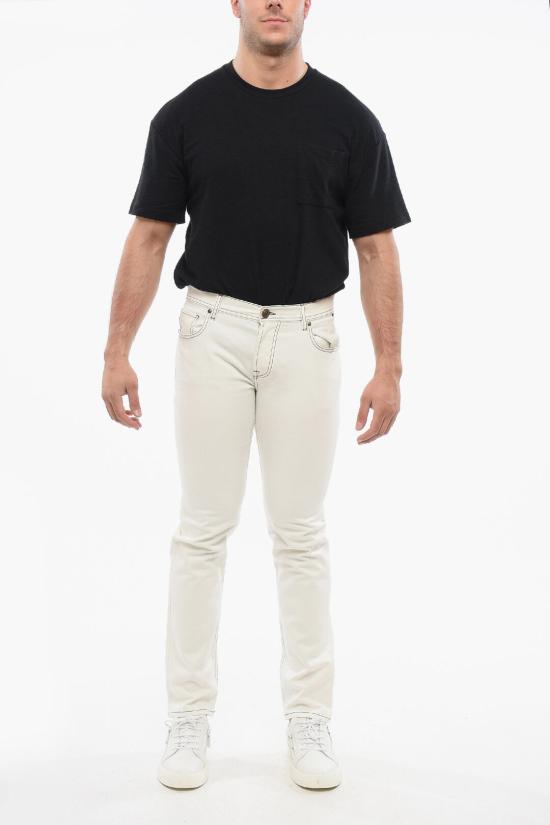  꼬르넬리아니 데님 팬츠 854JK2 0120160 028 White - CORNELIANI