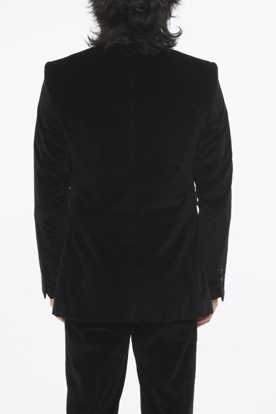  돌체앤가바나 싱글 브레스티드 벨벳 수트 자켓 G2UD5T FUVG7 N0000 Black - DOLCE & GABBANA
