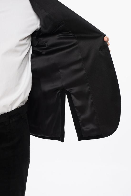  돌체앤가바나 싱글 브레스티드 벨벳 수트 자켓 G2UD5T FUVG7 N0000 Black - DOLCE & GABBANA
