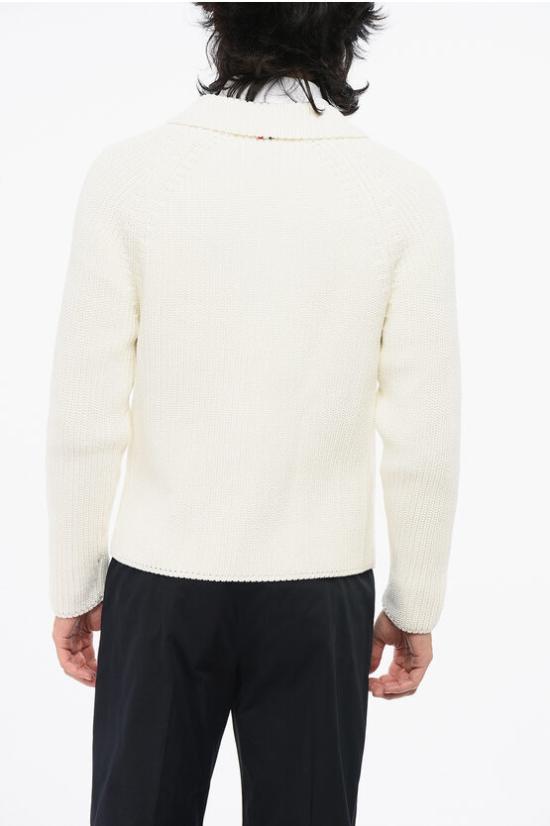  톰브라운 가디건 MKJ101A Y3017 100 White - THOM BROWNE