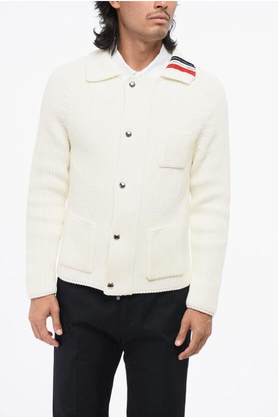  톰브라운 가디건 MKJ101A Y3017 100 White