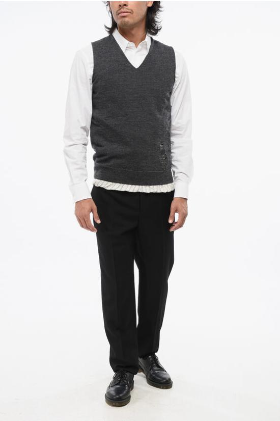  마르지엘라 니트 베스트 S50HA1009 S17784 860 Gray - MAISON MARGIELA