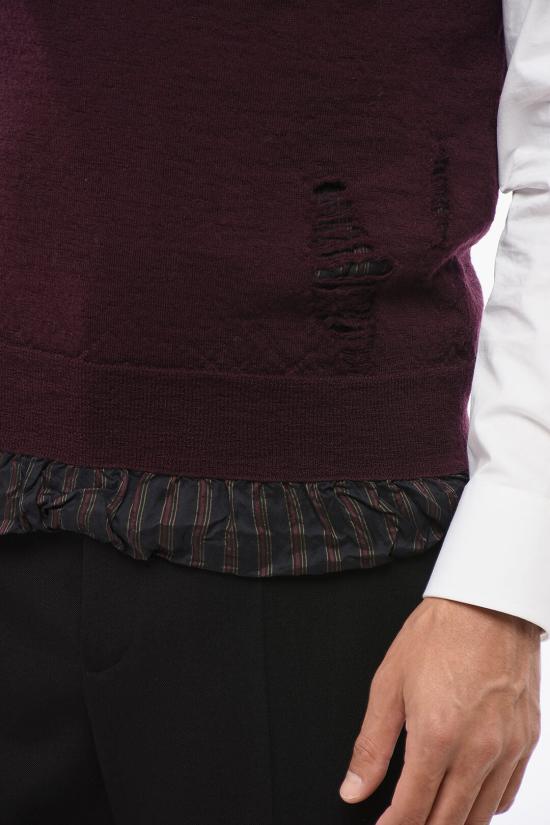  마르지엘라 니트 베스트 S50HA1009 S17784 359 Burgundy - MAISON MARGIELA