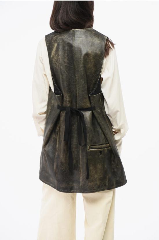  마르지엘라 가죽 자켓 S62FB0064 M07001 143 Brown - MAISON MARGIELA