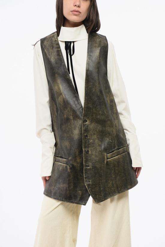  마르지엘라 가죽 자켓 S62FB0064 M07001 143 Brown