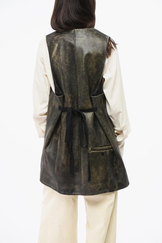  마르지엘라 가죽 자켓 S62FB0064 M07001 143 Brown - MAISON MARGIELA