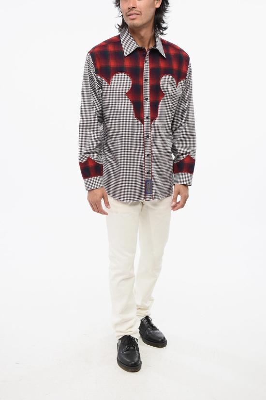  마르지엘라 긴팔 셔츠 S67DT0008 S78212 143F Black White - MAISON MARGIELA