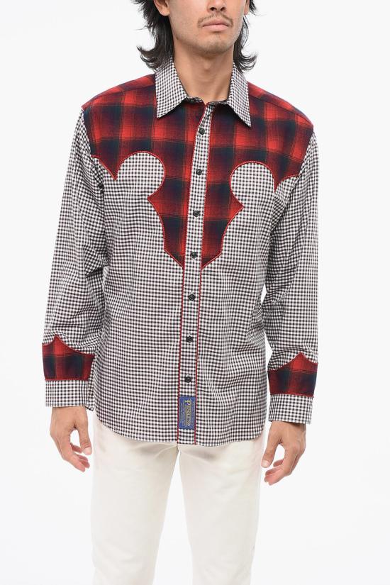  마르지엘라 긴팔 셔츠 S67DT0008 S78212 143F Black White