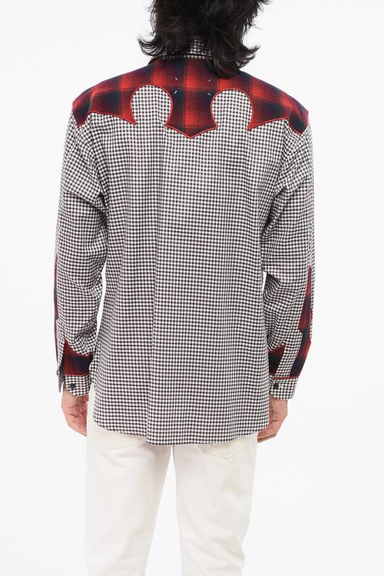  마르지엘라 긴팔 셔츠 S67DT0008 S78212 143F Black White - MAISON MARGIELA