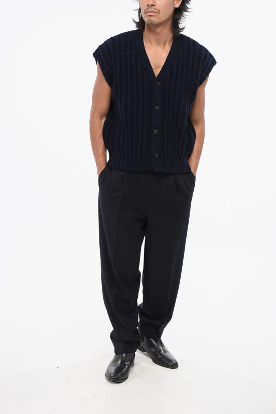  마르지엘라 니트 베스트 S67HP0012 S18346 511 Midnight blue - MAISON MARGIELA