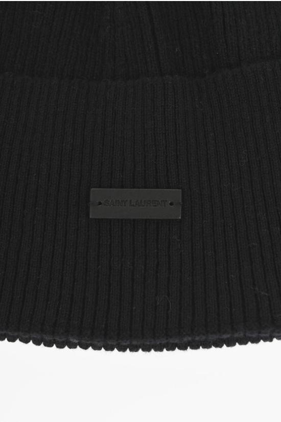  생로랑 비니 802150 3Y205 1000 Black - SAINT LAURENT