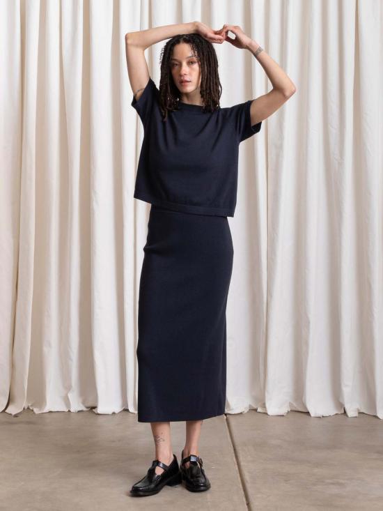  알리 골든 반팔 티셔츠 두꺼운 니트 티셔츠 - ALI GOLDEN