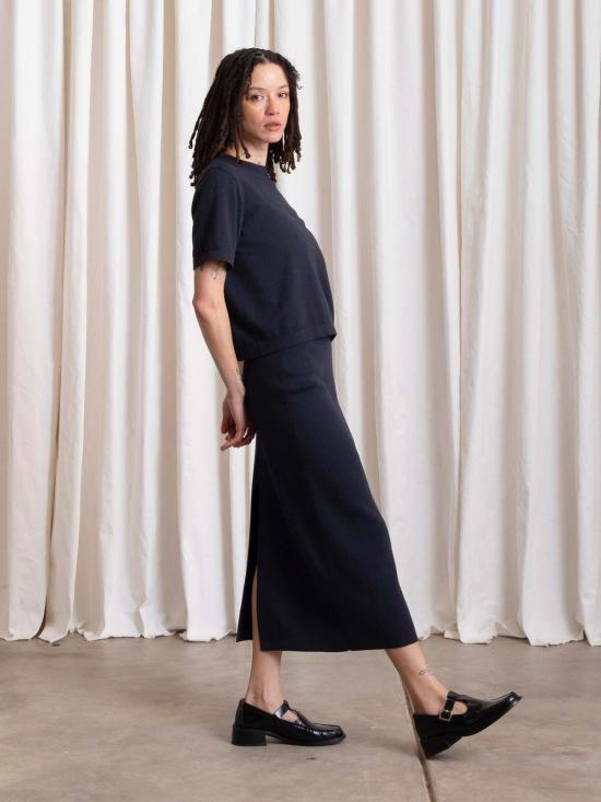  알리 골든 반팔 티셔츠 두꺼운 니트 티셔츠 - ALI GOLDEN