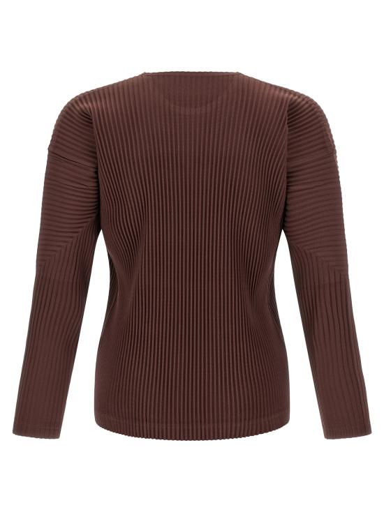 25FW 옴므 플리세 이세이 미야케 컬러 플리츠 긴팔 티셔츠  HP58JK18748 Brown - HOMME PLISSE' ISSEY MIYAKE