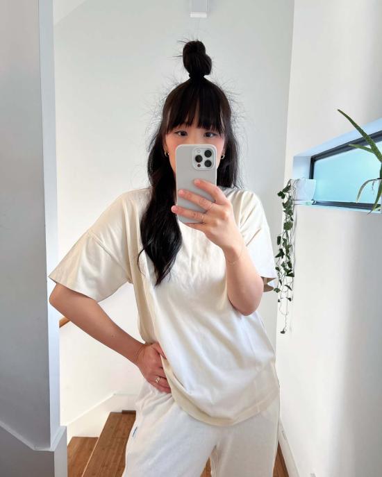  르 본 숍 반팔 티셔츠 헤르 티 헤더 그레이 - Le Bon Shoppe