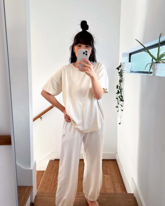  르 본 숍 반팔 티셔츠 헤르 티 헤더 그레이 - Le Bon Shoppe