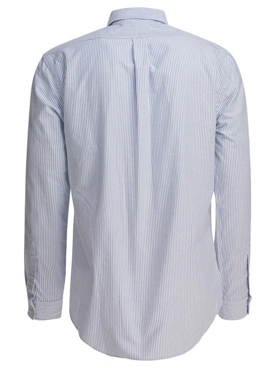 25FW 폴로 랄프로렌 컬러 포니 자수 커스텀 핏 버튼 다운 셔츠 710792041004BLUE WHITE STRIPE Blue - POLO RALPH LAUREN