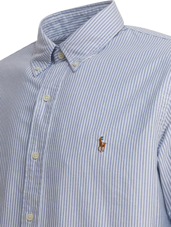 26SS 폴로 랄프로렌 컬러 포니 자수 커스텀 핏 버튼 다운 셔츠 710792041004BLUE WHITE STRIPE - POLO RALPH LAUREN