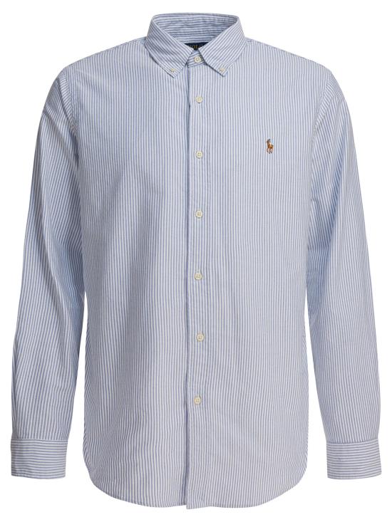 26SS 폴로 랄프로렌 컬러 포니 자수 커스텀 핏 버튼 다운 셔츠 710792041004BLUE WHITE STRIPE