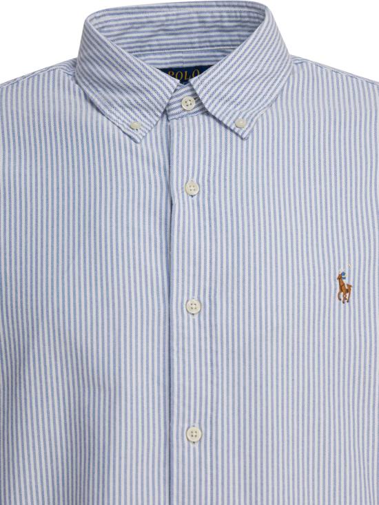 26SS 폴로 랄프로렌 컬러 포니 자수 커스텀 핏 버튼 다운 셔츠 710792041004BLUE WHITE STRIPE - POLO RALPH LAUREN