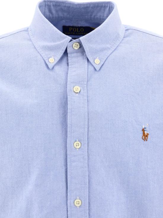 26SS 폴로 랄프로렌 컬러 포니 자수 커스텀 핏 버튼 다운 셔츠 710792041002BLUE - POLO RALPH LAUREN