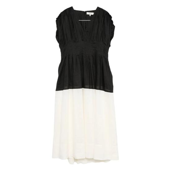 25FW 세아 미디 원피스 PF25 080 MULTI BLACK WHITE