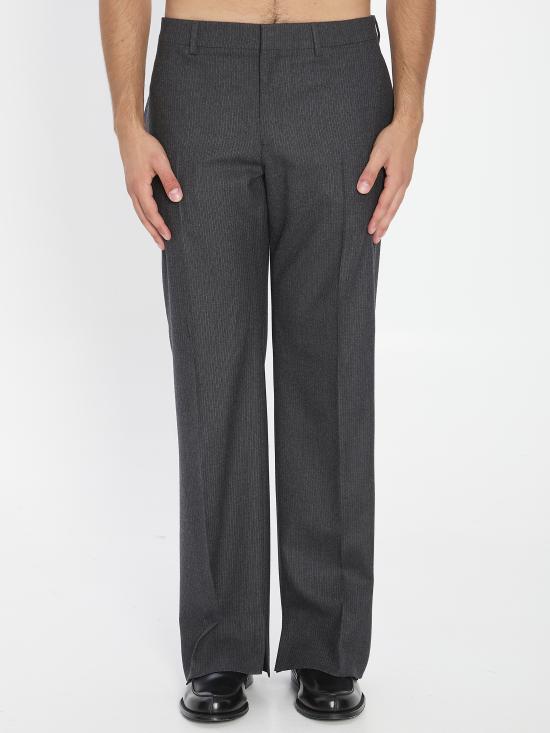 25FW 셀린느 스트라이프 울 플란넬 팬츠 RP05J772W GREY