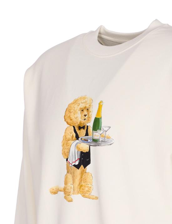 25FW 드롤드무슈 긴팔 티셔츠 SW182 CO127OW White - DROLE DE MONSIEUR