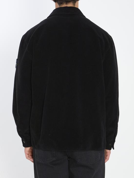 25FW 스톤 아일랜드 오가닉 코튼 코듀로이 오버셔츠 K2S151200012 BLACK - STONE ISLAND