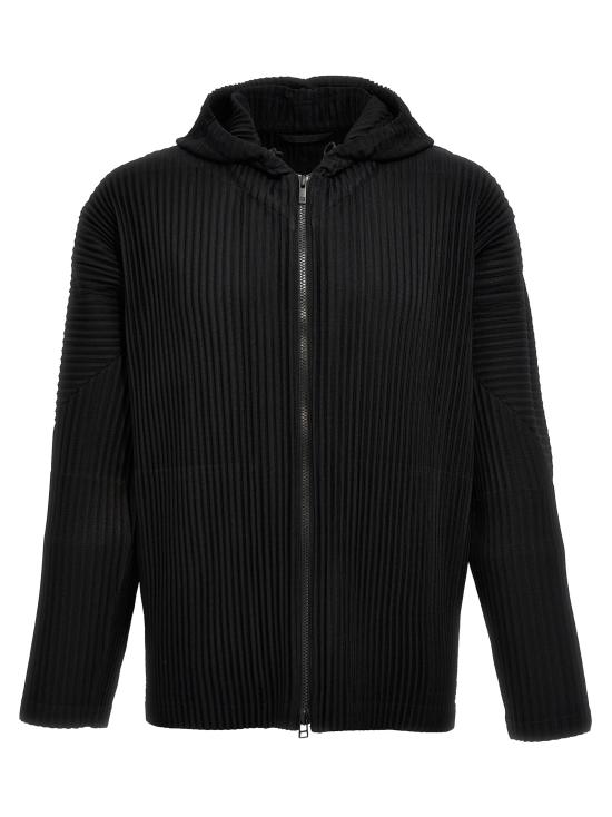 25FW 옴므 플리세 이세이 미야케 후드 티셔츠 HP58JL07115 BLACK DOM