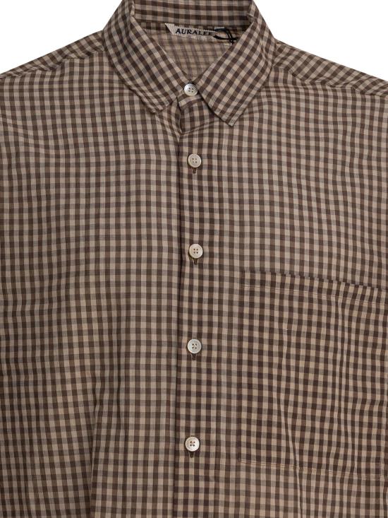  오라리 에어리 라이트 코튼 체크 빅 셔츠 A25SS01GC GREEN GINGHAM CHECK DOM - AURALEE