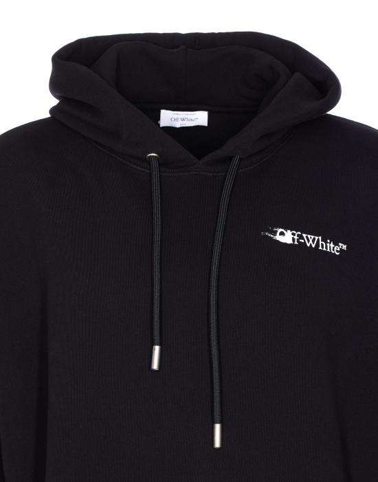 25FW 오프화이트 브러시 애로우 스케이트 후드티 OMBB085F25FLE00G 1001 Black - OFF WHITE