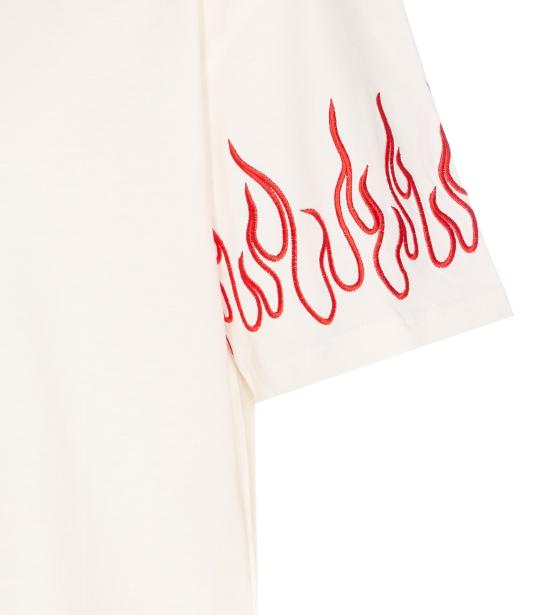 25FW 비전오브슈퍼 반팔 티셔츠 VS024TE OFF WHITE RED White - VISION OF SUPER