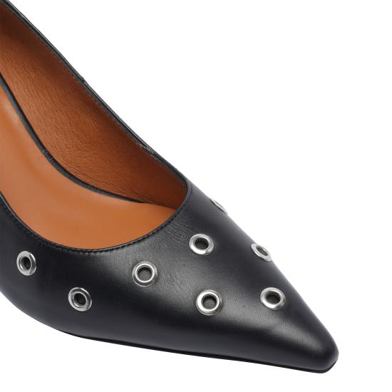 25FW 엔젤 알라르콘 힐/펌프스 25557 458BSAVANE NEGRO Black - ANGEL ALARCON