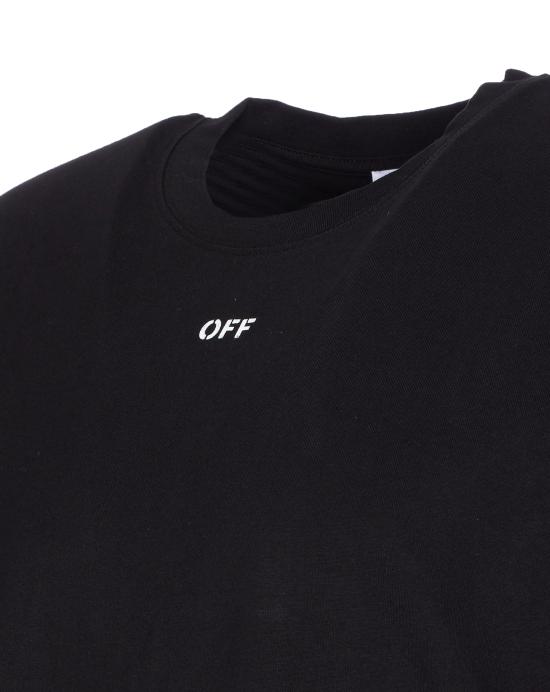 25FW 오프화이트 반팔 티셔츠 OMAA027F25JER008 1001 Black - OFF WHITE