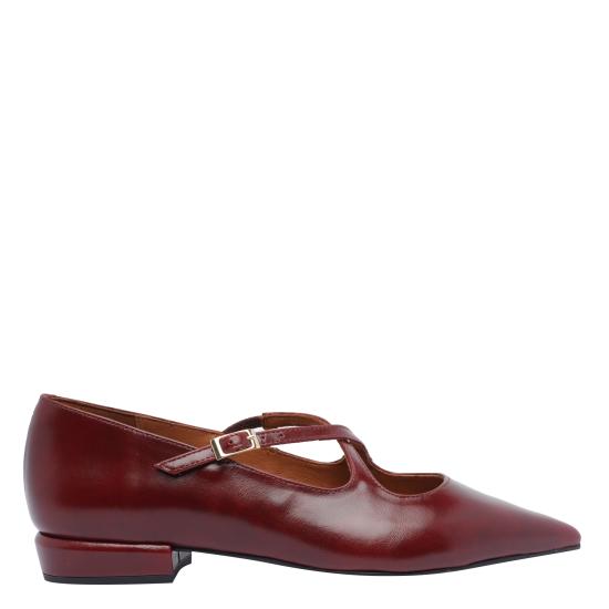 25FW 엔젤 알라르콘 플랫 슈즈 25531 620BSIERRA ANTIK BURDEOS Red