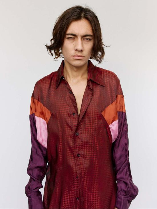  에드워드 커밍 긴팔 셔츠 큐프로 새그 암 플렉스 셔츠