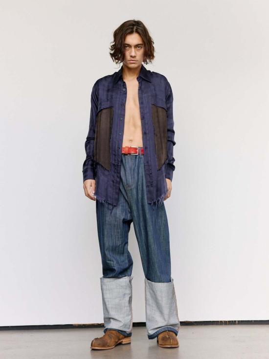  에드워드 커밍 긴팔 셔츠 렁 윈도우 셔츠