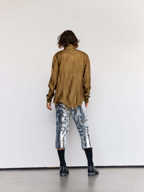  에드워드 커밍 긴팔 셔츠 스크래치 잇 틸 잇 블리즈 셔츠 - EDWARD CUMING