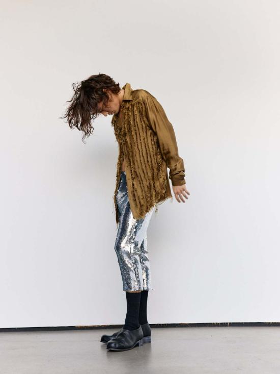  에드워드 커밍 긴팔 셔츠 스크래치 잇 틸 잇 블리즈 셔츠 - EDWARD CUMING