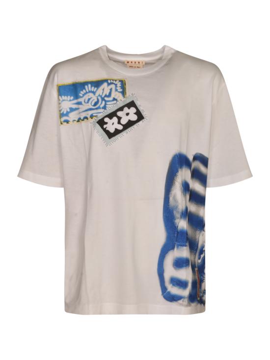 25FW 마르니 반팔 티셔츠 HUMU0287P1 USCY39 PRW01 Prw01