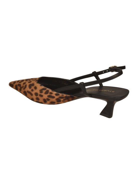 25FW 스튜어트 와이츠먼 힐/펌프스 VINNIE50 SLINGBACK LEOPARD Brown - STUART WEITZMAN
