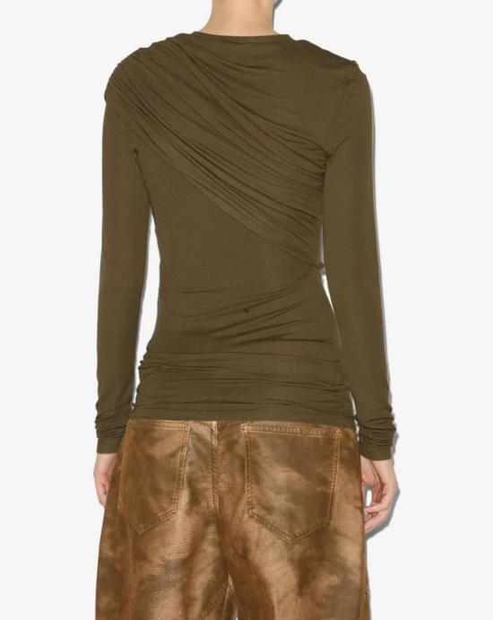 25FW 이자벨마랑 블라우스 HT0656FA C3K01E 67KI Khaki - ISABEL MARANT