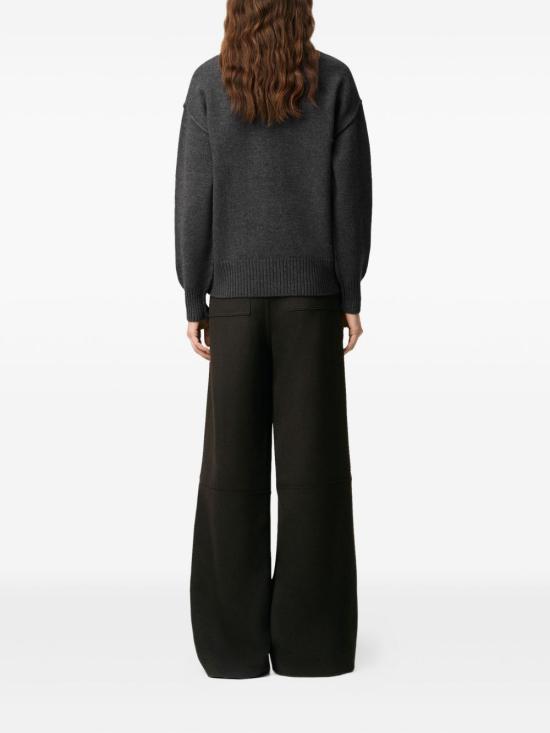 24FW 아미 ADC 터틀넥 스웨터  UKS839018 084 Heather grey red - AMI