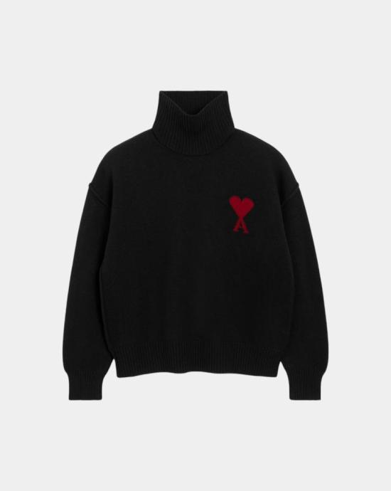 24FW 아미 ADC 터틀넥 스웨터  UKS839018 009 Black